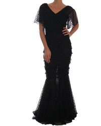 Dolce & Gabbana Lange Maxi Toga - Zwart