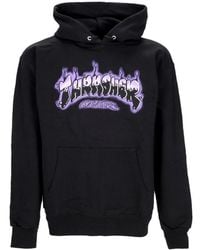 Thrasher - Airbrush Hoodie Zwart/Paars Lange Mouw - Lyst