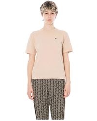 Lacoste - Tops ,Katoen Relaxed Fit T-Shirt Van Zacht Katoen - Lyst