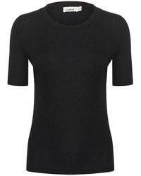 Soaked In Luxury - Schwarzes t-shirt mit kurzen ärmeln - Lyst