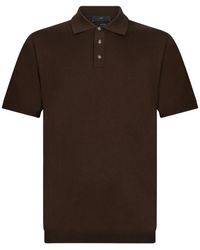 Liu Jo - Tops ,Bruin ,Katoen Gebreide Polo Shirt Van Zijdemix - Lyst