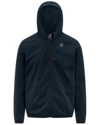 K-Way - Jassen ,Blauw ,Polyester Journeer Travel Fleece Hooded Jacket - Lyst