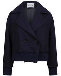 Jucca - Jassen ,Blauw ,Wol Giacca Cropped - Lyst