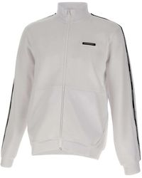 EA7 - Hoodies & Sweatvesten ,Wit ,Katoen Train Logo Series Zip Sweatshirt - Lyst