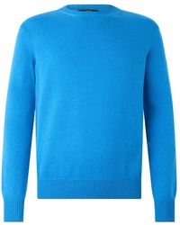 Herno - Truien & Vesten ,Blauw ,Kasjmier Sweater - Lyst