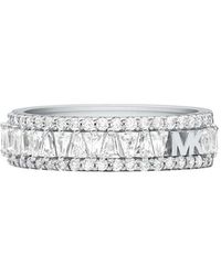 Michael Kors - Ring Aus Sterlingsilber Mit Edelmetallbeschichtung Und Pavé-Fassung - Lyst