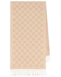 Gucci - Gg Cashmere Lamé Sjaal - Lyst