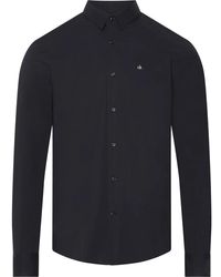 Calvin Klein - Overhemden ,Zwart ,Katoen Zwarte Moderne Overhemd - Lyst