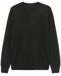 Fay - Truien & Vesten ,Groen ,Blauwe Crew Neck Sweater - Lyst