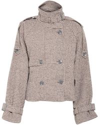 Gestuz - Jassen ,Veelkleurig ,Korte Jas Rose Dust/ Houndstooth - Lyst