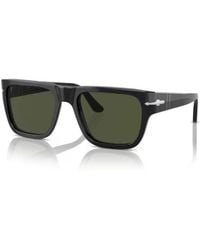 Persol - Klassieke Zonnebril Met Zwarte Montuur - Lyst