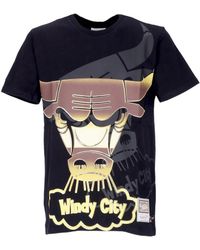 Mitchell & Ness - Tops ,Zwart ,Katoen Chicago Bulls Nba Tee Hardwood Classics - Lyst