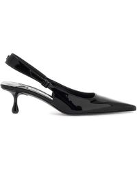 Jimmy Choo - Lackleder slingback mit kitten heel - Lyst