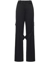 Courreges - Broeken ,Zwart ,Wide Broeken - Lyst
