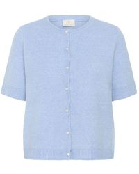 Kaffe - Weicher chambray strick-cardigan - Lyst