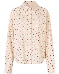 Lolly's Laundry - Overhemden ,Rood ,Katoen Rode Overhemd Met Lange Mouwen - Lyst