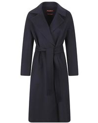 Max Mara - Jassen ,Blauw ,Wol Jassen Blauw - Lyst