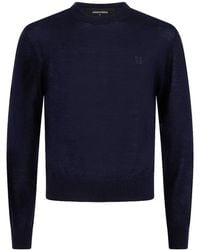 DSquared² - Truien & Vesten ,Blauw ,Wol Knit Crewneck - Lyst