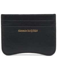 Alexander McQueen - Schwarzes lederportemonnaie mit kartenfächern,wallets & cardholders - Lyst