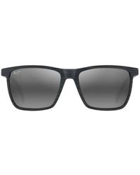 Maui Jim - Quadratische acetat-sonnenbrille mit verlaufsspiegelgläsern - Lyst