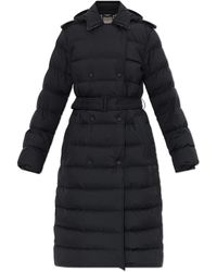 Burberry - Jassen ,Zwart ,Leer Kent Down Jacket - Lyst