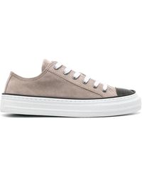 Brunello Cucinelli - Low-Top Wildleder-Sneakers Mit Monile-Stickerei - Lyst