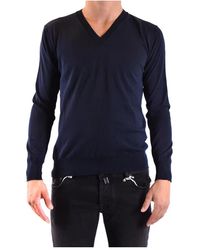 Hōsio - Truien & Vesten ,Blauw ,Katoen V-Hals Trui - Lyst