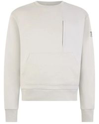 Herno - Hoodies & Sweatvesten ,Grijs ,Katoen Sweatshirt Met Inzetstukken - Lyst