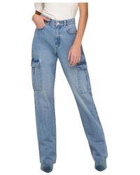 ONLY - Riley Cargo Jeans - Lyst