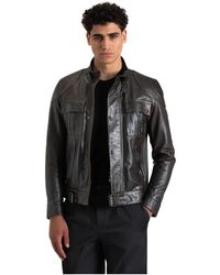 Belstaff - Leren Jas Met Katoenen Voering - Lyst