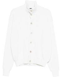 Tom Ford - Geribbelde Trui Met Hoge Kraag En Knoopsluiting - Lyst