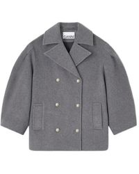 Ganni - Double-Breasted Coats - Lyst