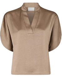 Neo Noir - Blouse Van Zwaar Satijn - Lyst