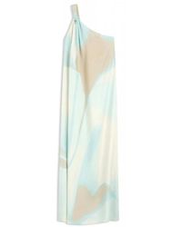 BOSS - Dantea One-Shoulder Maxi Jurk - Lyst