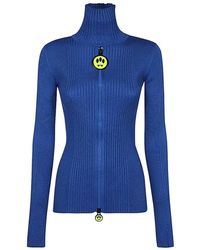Barrow - Truien & Vesten ,Blauw ,Polyester Geribbelde Ritsvest - Lyst