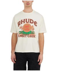 Rhude - Baumwoll saint croix t-shirt - Lyst