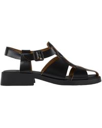 Camper - Schoenen ,Zwart ,Dana Zwarte Leren Sandalen - Lyst