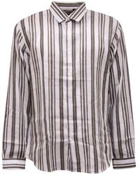 Costumein - Gestreiftes Baumwoll/Leinenhemd Made - Lyst