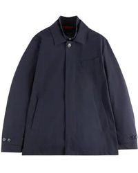Fay - Jassen ,Blauw ,Nylon Blauwe Jas - Lyst