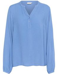 Kaffe - Flowing v-neck blouse ebb and flow - Lyst