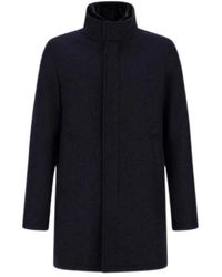 Herno - Jassen ,Blauw ,Wol Carcoat - Lyst