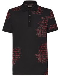 Billionaire - Tops ,Zwart ,Katoen Polo Shirt Ss Logos - Lyst
