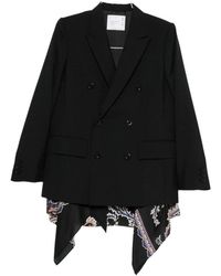 Sacai - Jassen ,Zwart ,Wol Blazers - Lyst