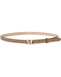 Max Mara - Accessoires ,Bruin ,Leer Mgraziata 15 Dunne Riem - Lyst