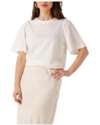SELECTED - Slfpenelope 2/4 Ruffle Tee - Lyst