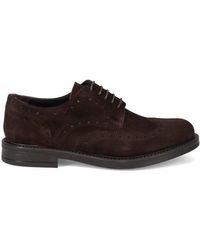 Sangiorgio - Klassische dunkelbraune flache schuhe - Lyst