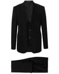 Emporio Armani - Kostuums ,Zwart ,Wol Klassieke Wollen Pak Set - Lyst