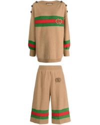 Gucci - Streep-Jacquard Trui & Shorts Set - Lyst
