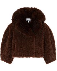 Ganni - Faux Fur & Shearling Jackets - Lyst