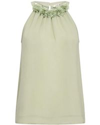 Cream - Sleeveless Tops - Lyst